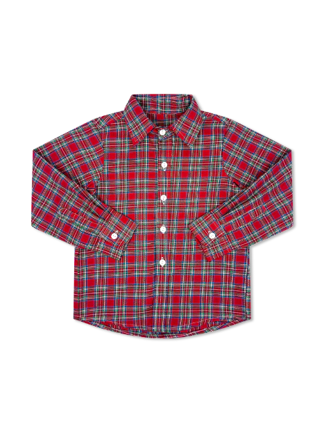 Lullaby Set | Brees Button Down - Woodstock Plaid