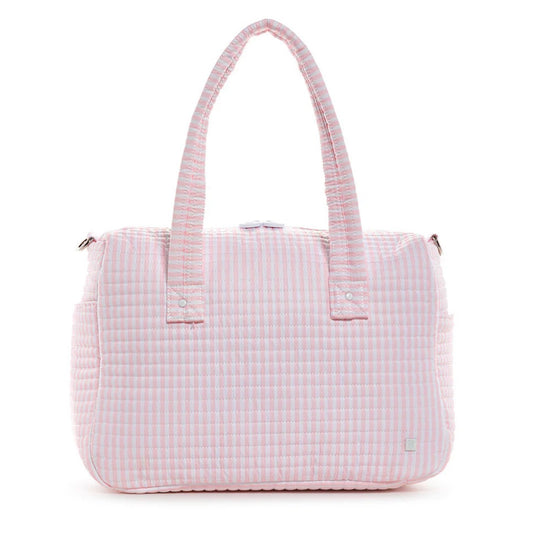 TRVL | Quilted Stroller Bag - Pimlico Stripe Pink