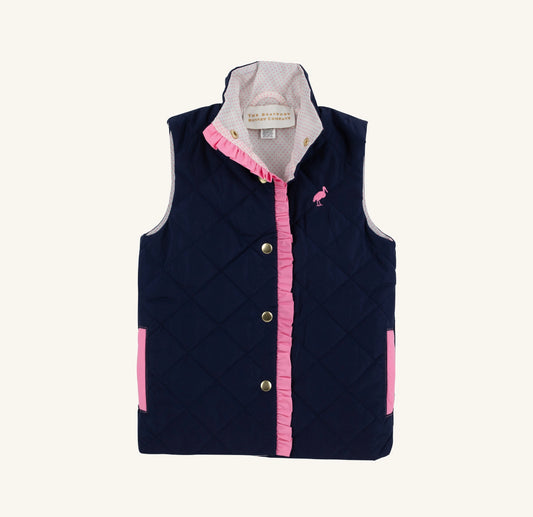 TBBC | Vaughn Vest | Nantucket Navy/Hamptons Hot Pink
