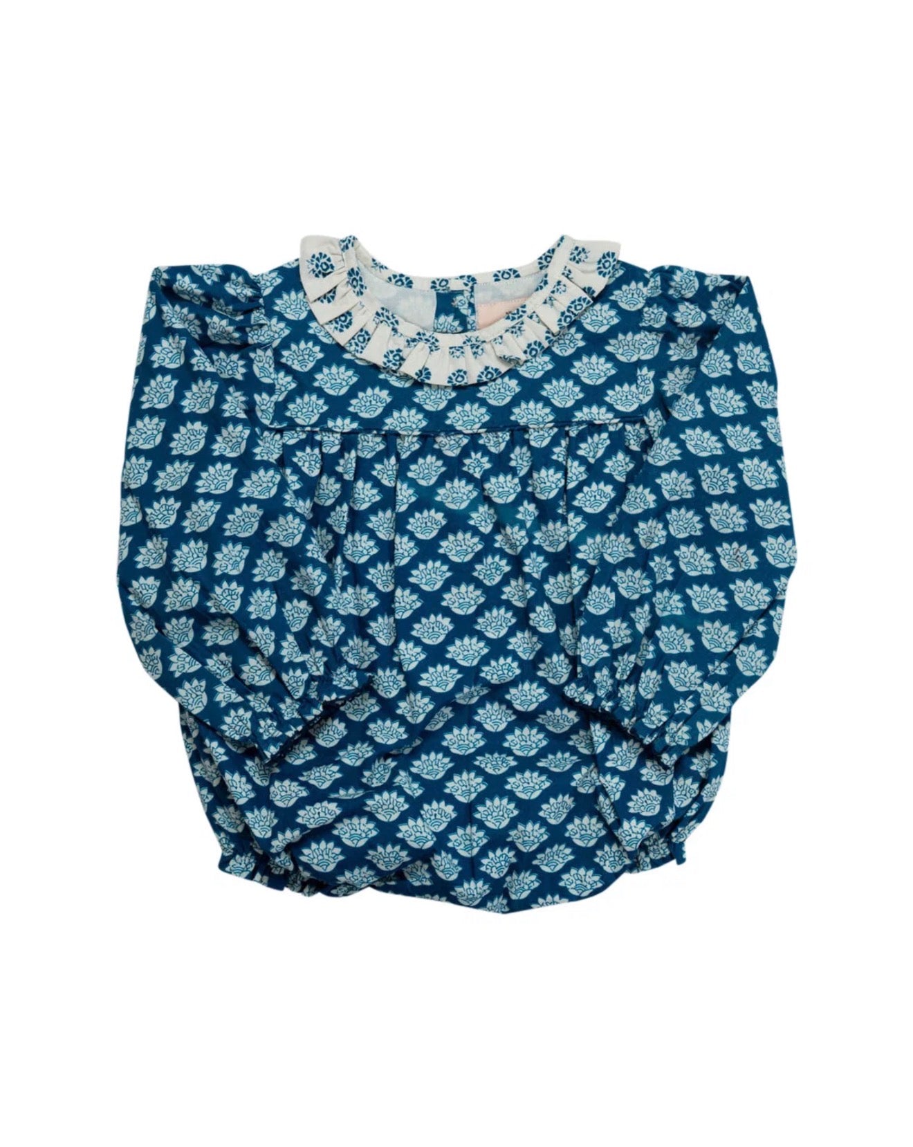 Smockingbird | Mixed Blue Block Print Bubble