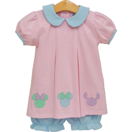 Trotter Street | Cheerful Ears Pink Bloomer Set