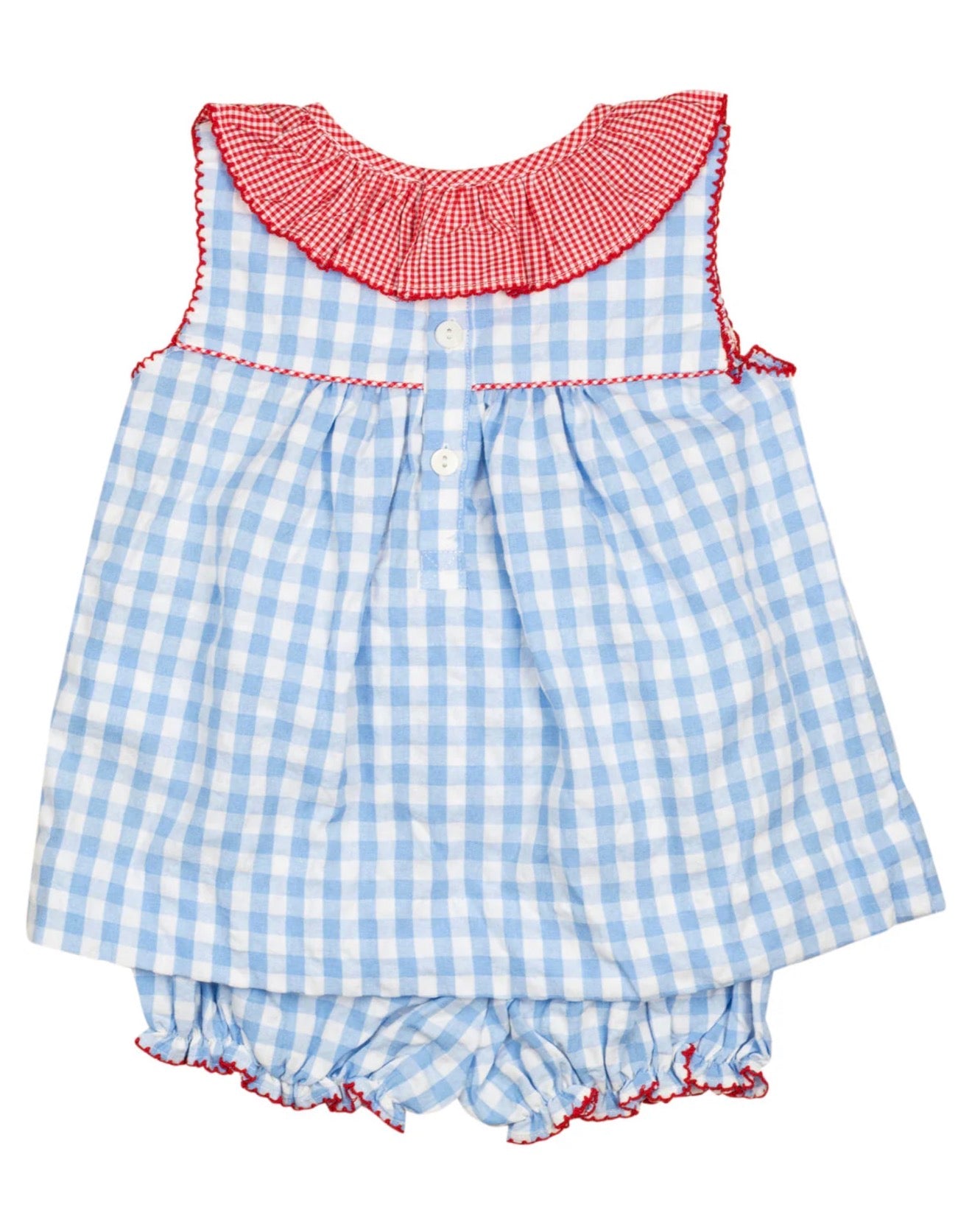 Smockingbird | American Flag Applique Bloomer Set