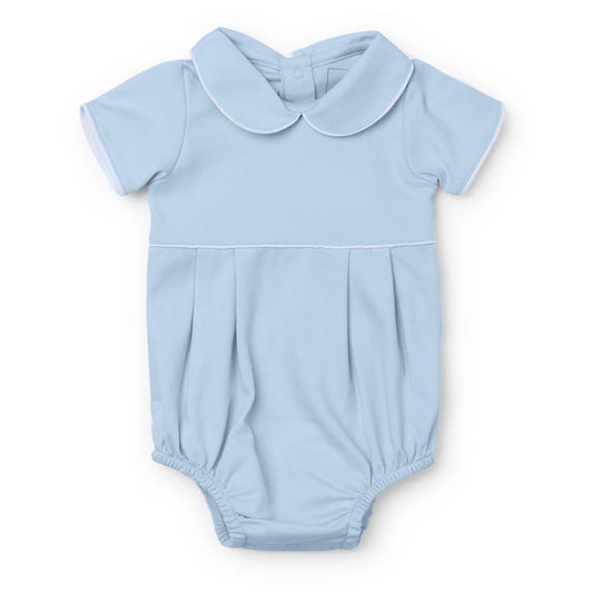 Lila & Hayes | Palmer Boys' Pima Cotton Bubble - Light Blue