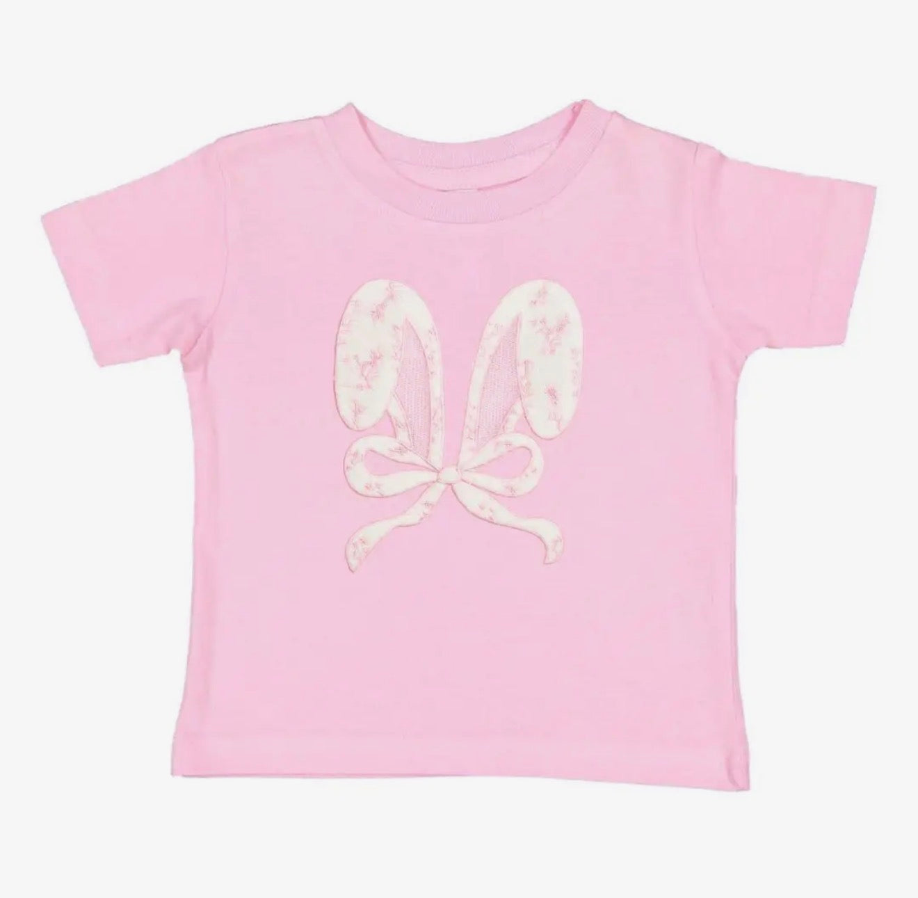 Sweet Wink | Lace Bunny Bow Patch Easter T-Shirt