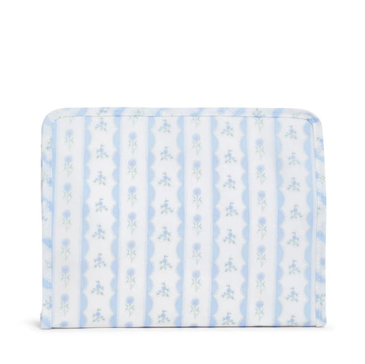 TRVL | Roadie Large Zip Pouch - Ribbon Floral Blue
