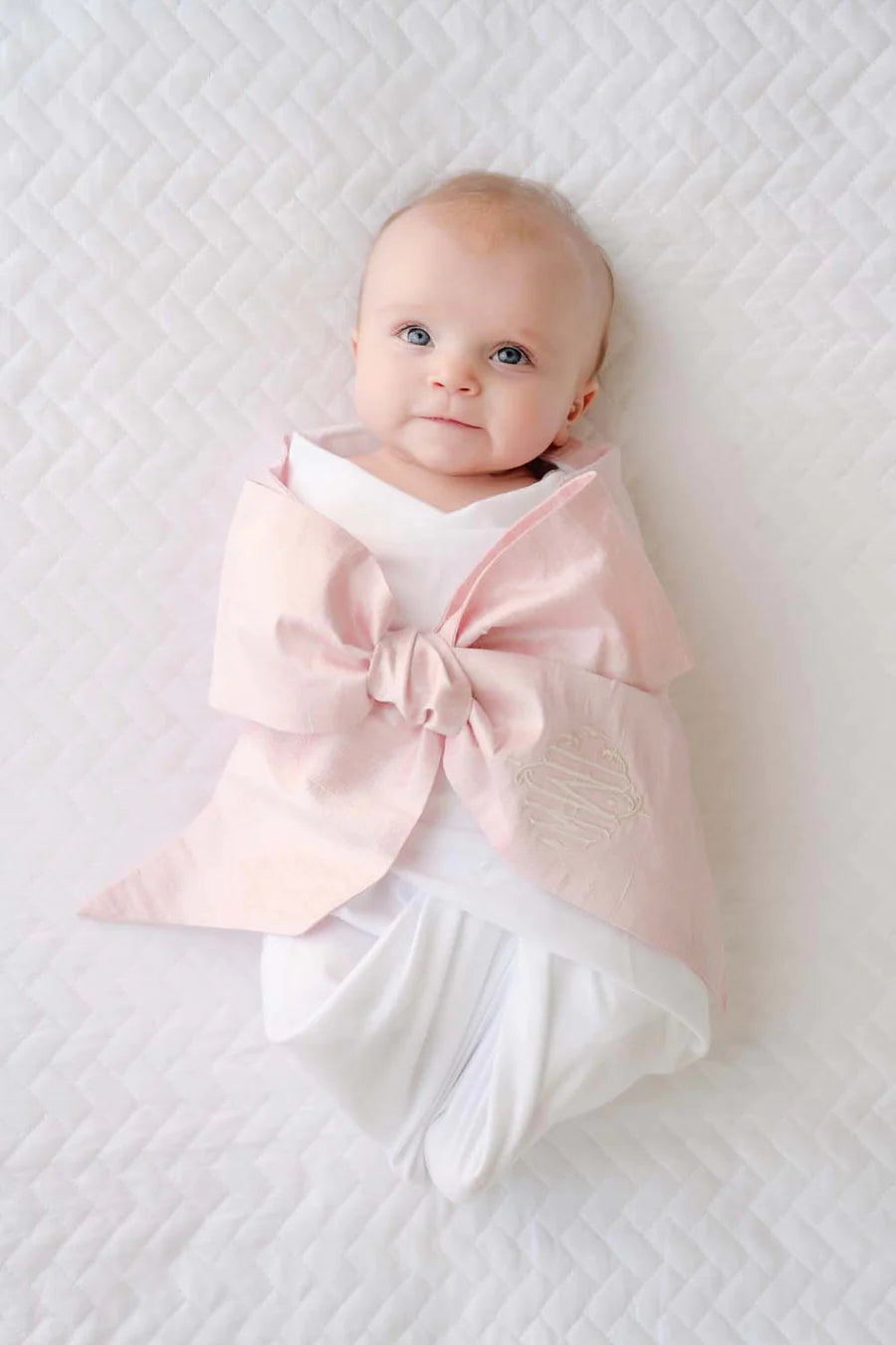 TBBC - Bow Swaddle Southern Blush Silk