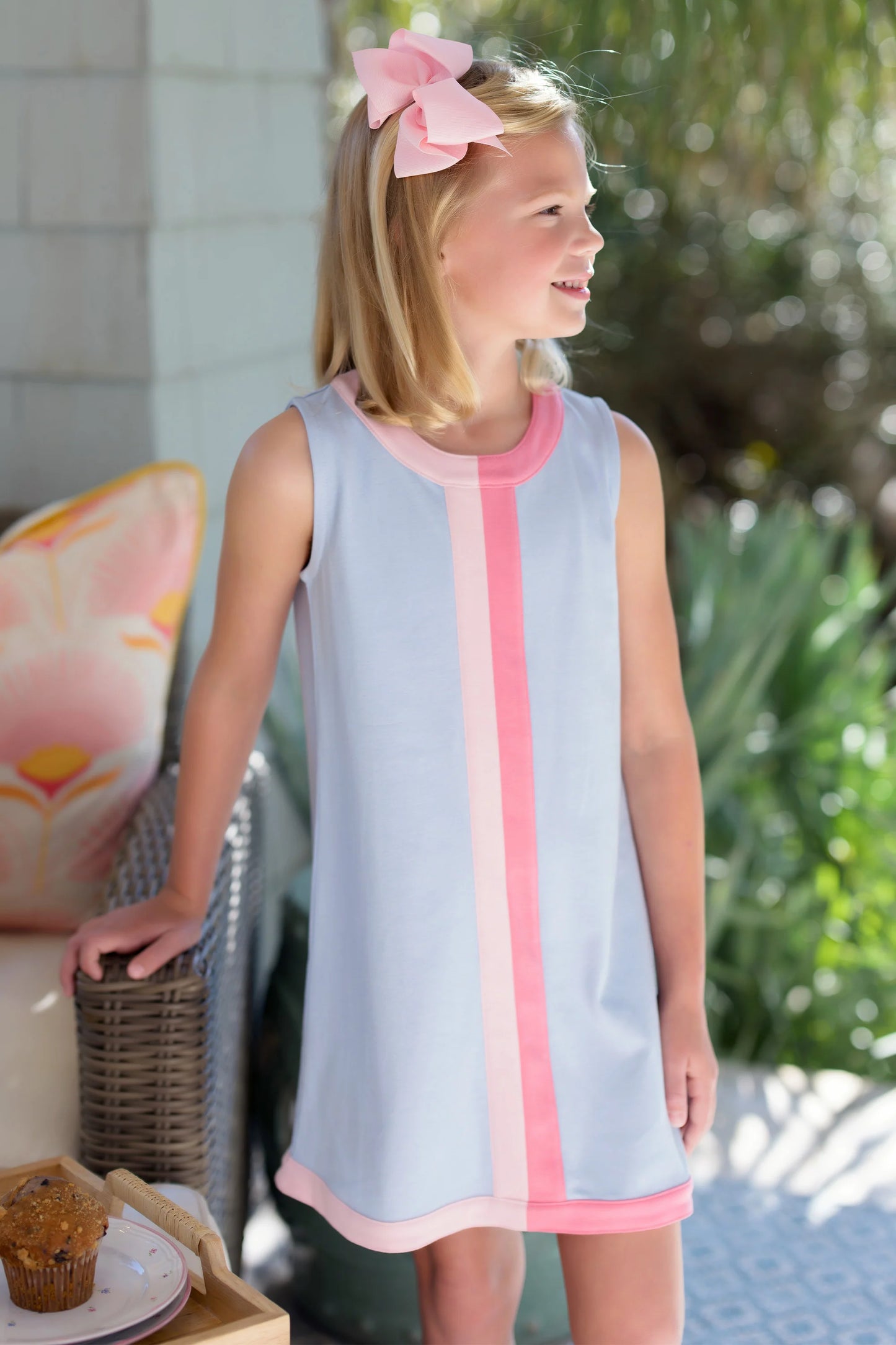 TBBC - Daisy Dress Beale St Blue/Palm & Hampton Pink