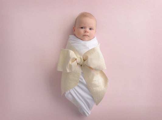 TBBC - Bow Swaddle Pearl Strand Silk