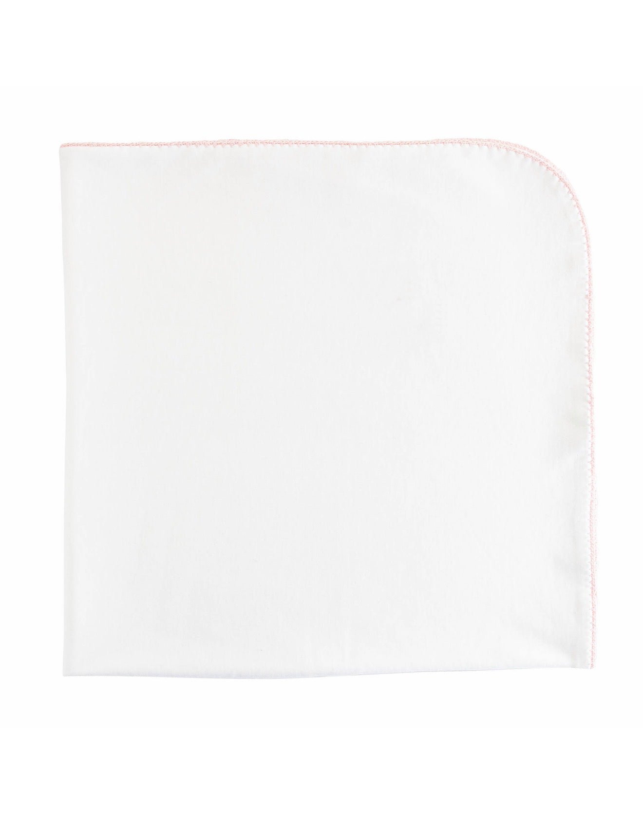 Baby Club Chic | White/Pink Trim Blanket