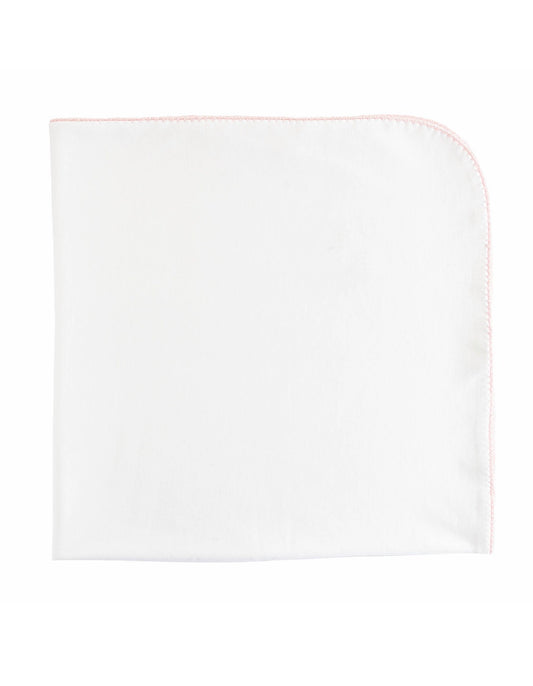 Baby Club Chic | White/Pink Trim Blanket
