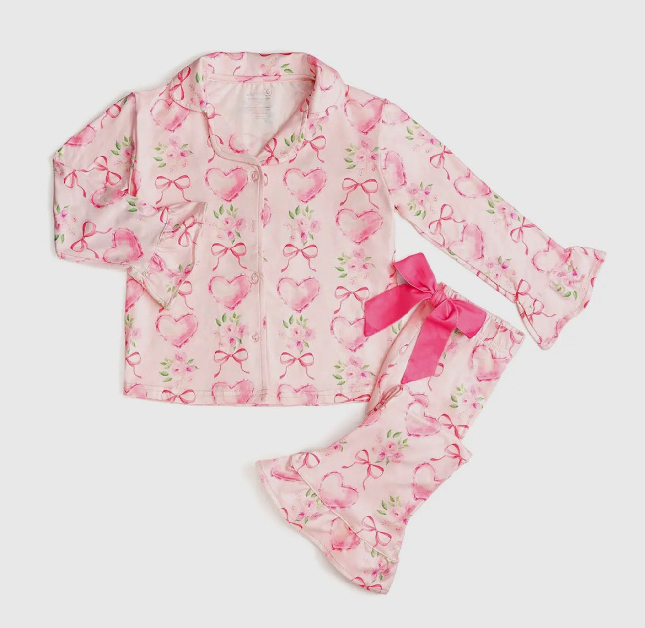 Sweet Wink | Heart Floral Pajama Set
