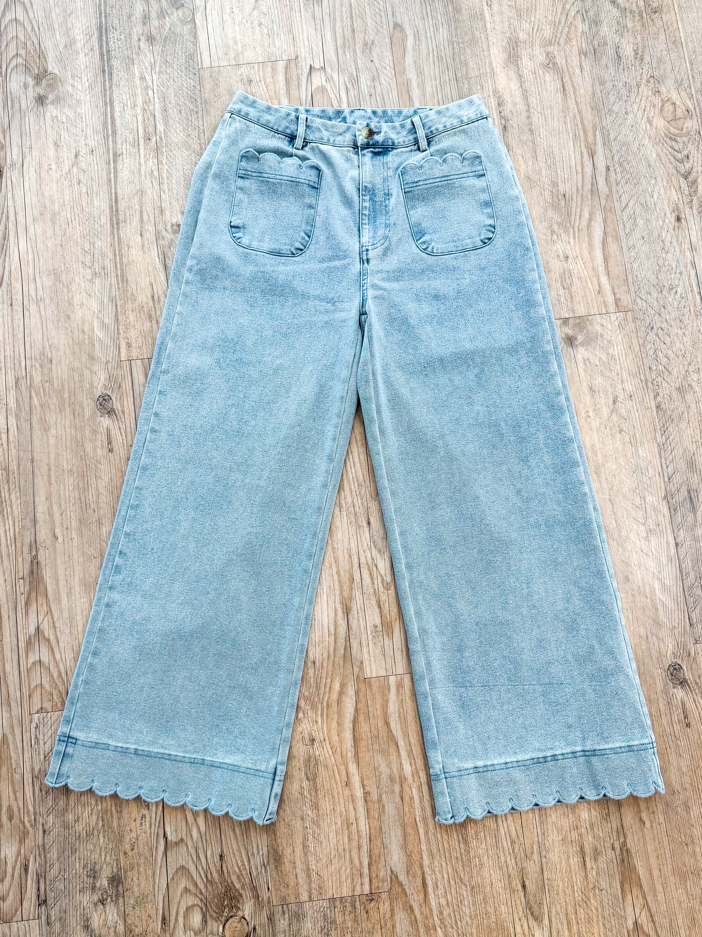 Katherine Scalloped Denim