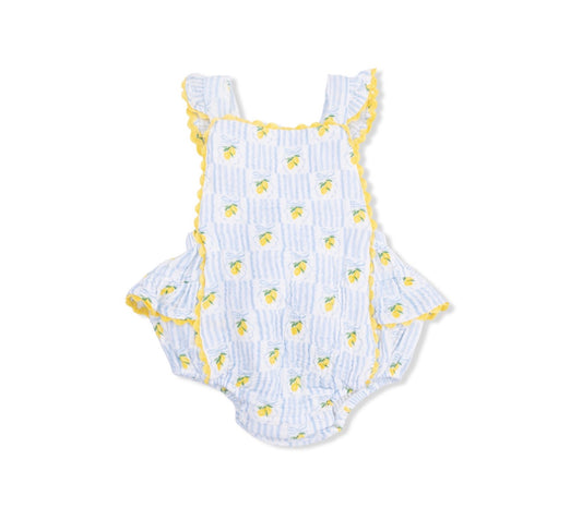 Angel Dear | Lovely Lemons Ruffle Sunsuit