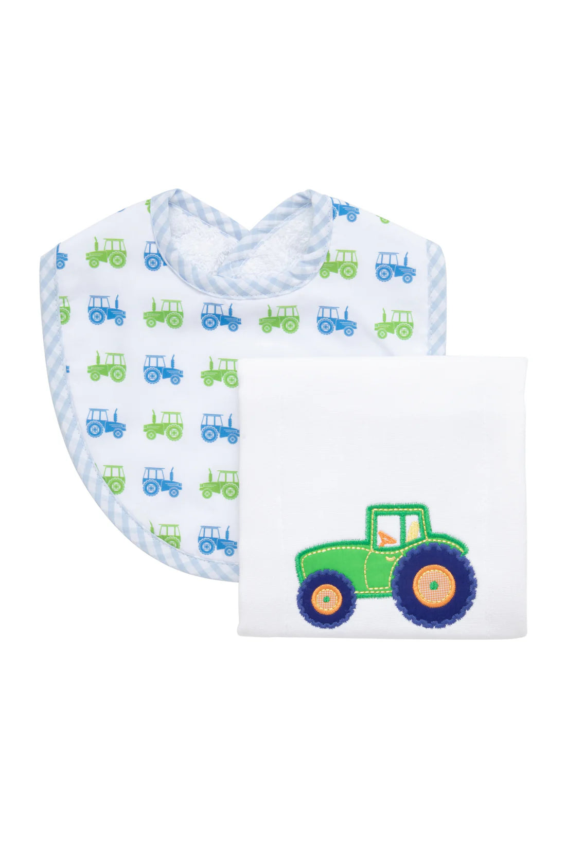 3Marthas | Tractor Basic Bib & Burp Boxed Set