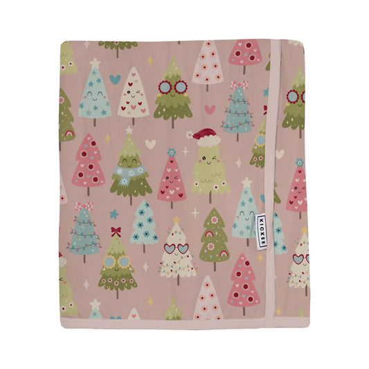 Kickee | Baby Rose Cute Trees Swaddle
