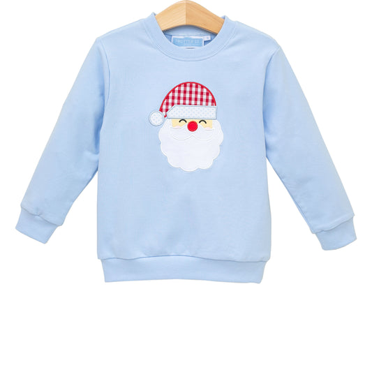 Trotter Street | Light Blue Santa Pullover
