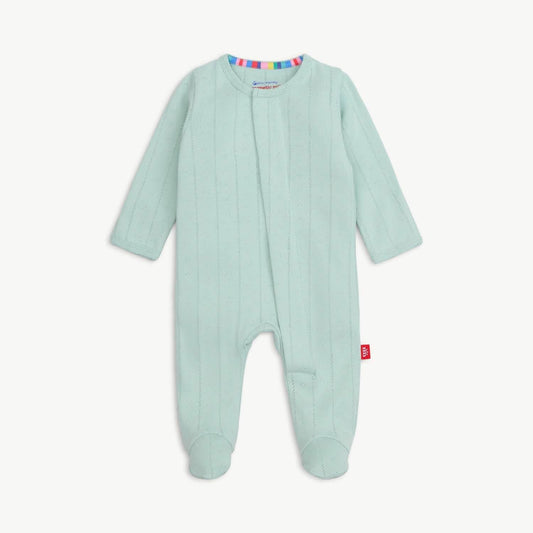 Magnetic Me | Love Lines Seagrass Pointelle Footie