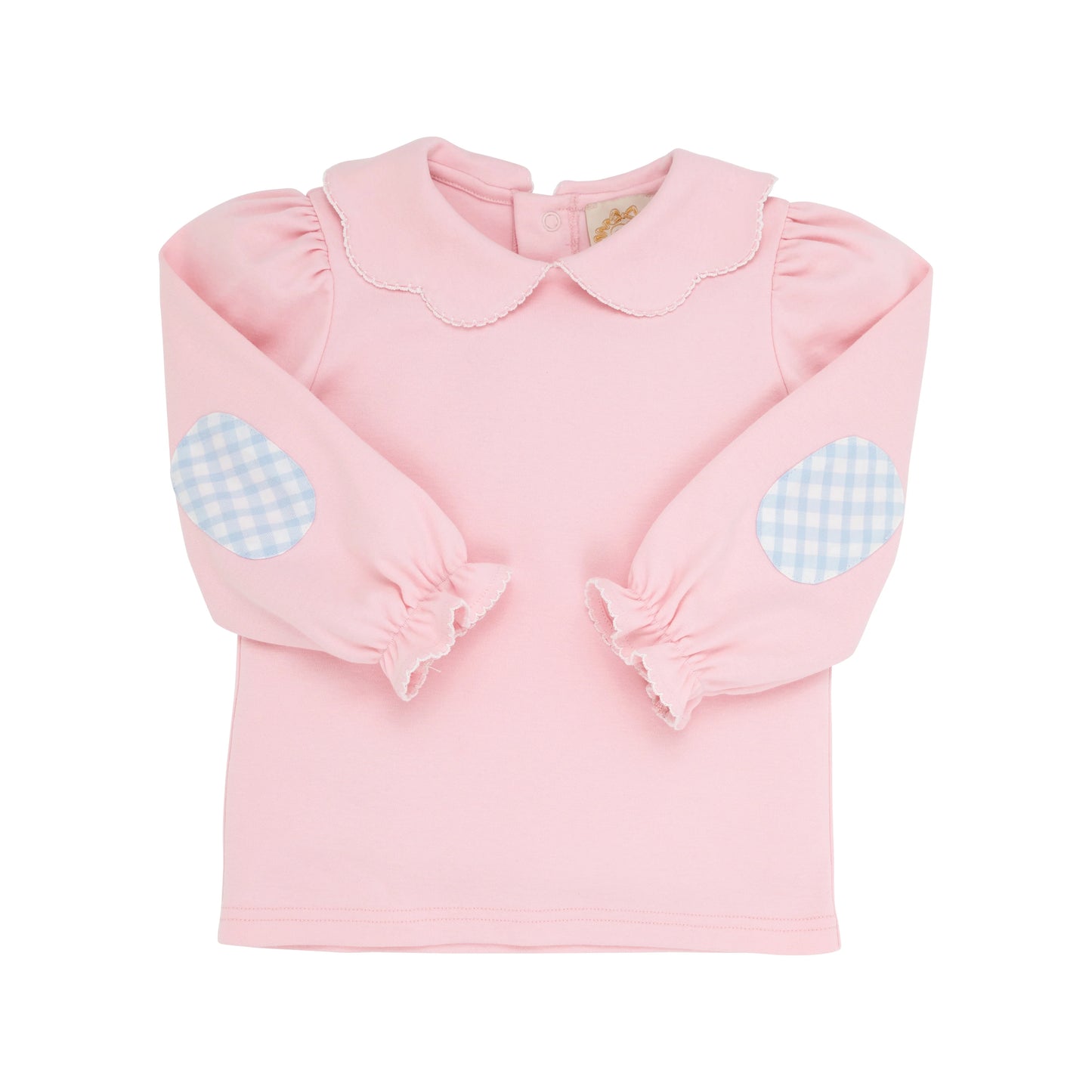 TBBC - Emma Elbow Patch Top Palm Beach/Beale St Gingham