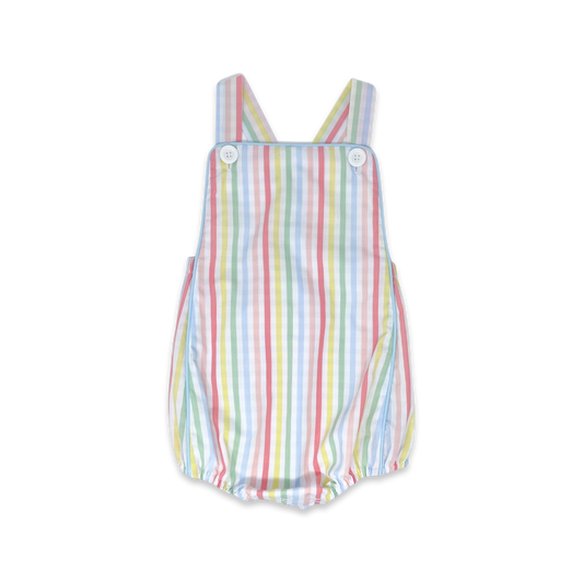 Lullaby Set - Evan Sunsuit Rainbow Stripe