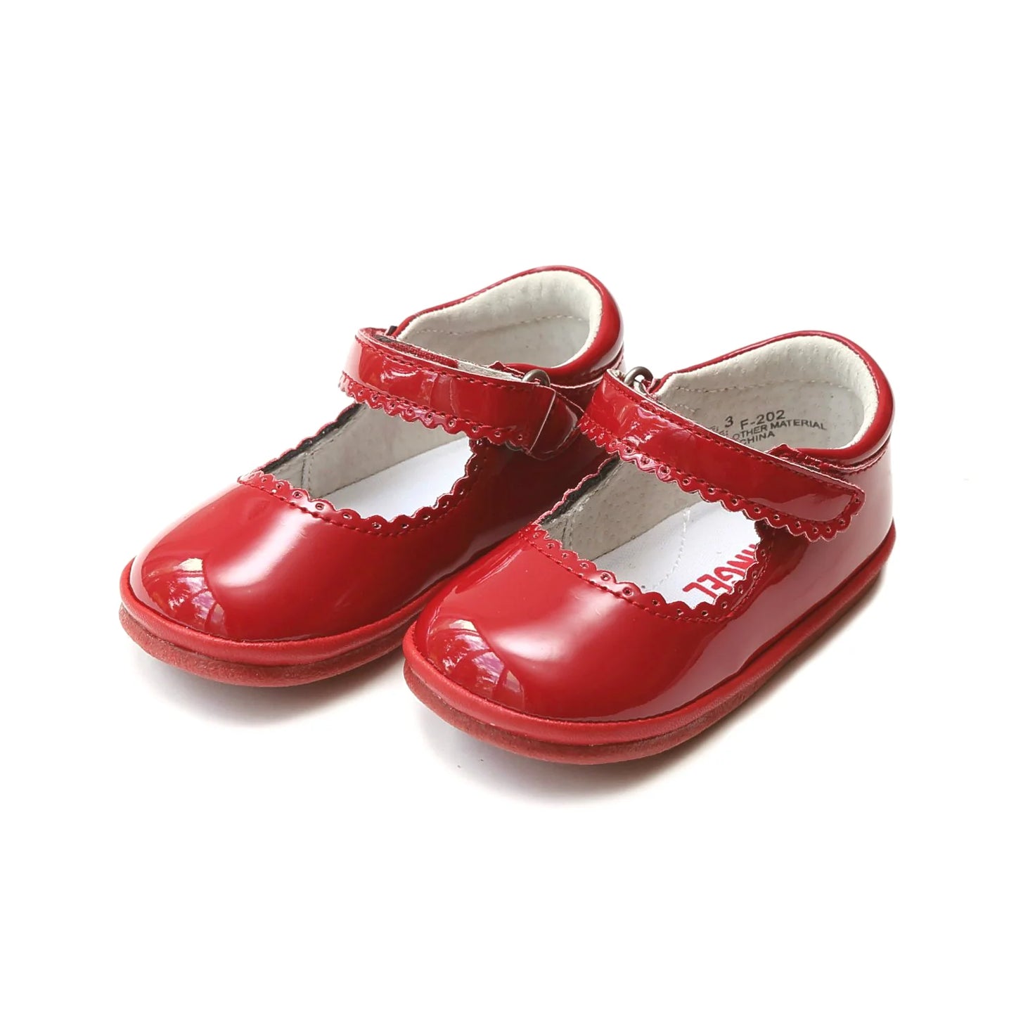 L'Amour - Cara Scallop Mary Jane Patent Red