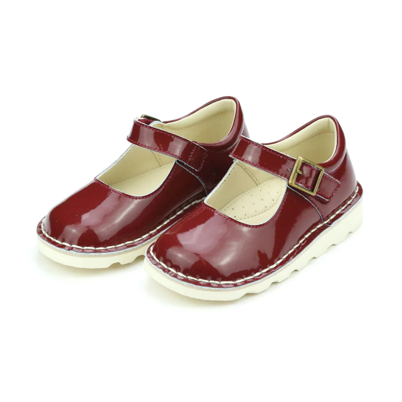 L'Amour - Morgan Wedge Mary Jane Patent Maroon