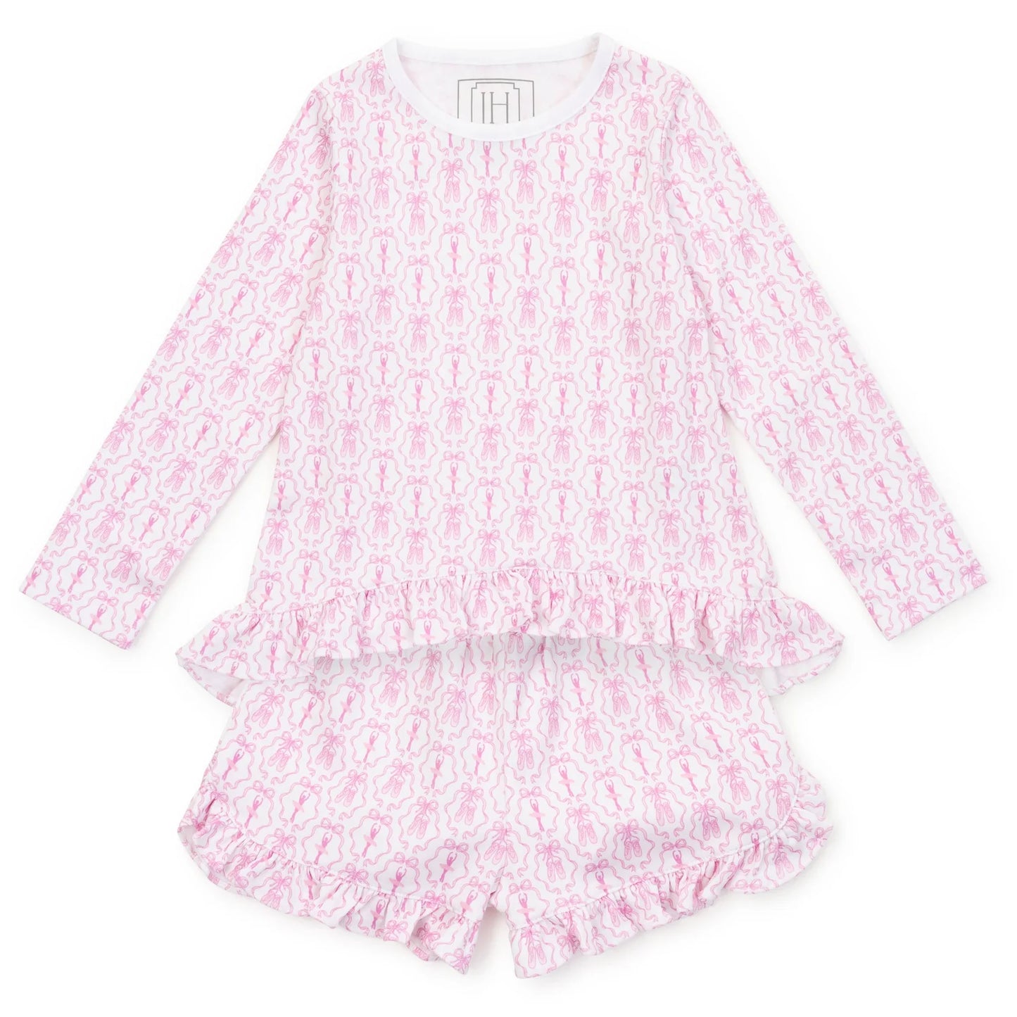 Lila & Hayes | Rorie Girls' Short Set - Ballet and Bows