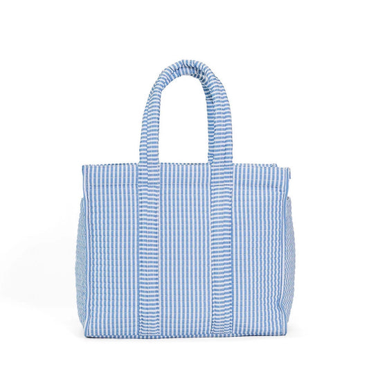 TRVL | Quilted Go Go Tote - Pimlico Stripe Chambray