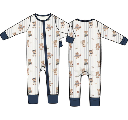 Angel Dear | Mixed Sports Bears Convertible Romper