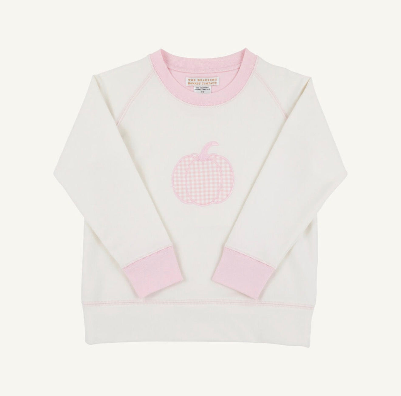TBBC | Cassidy Comfy Crewneck - Palm Beach Pink Gingham Pumpkin