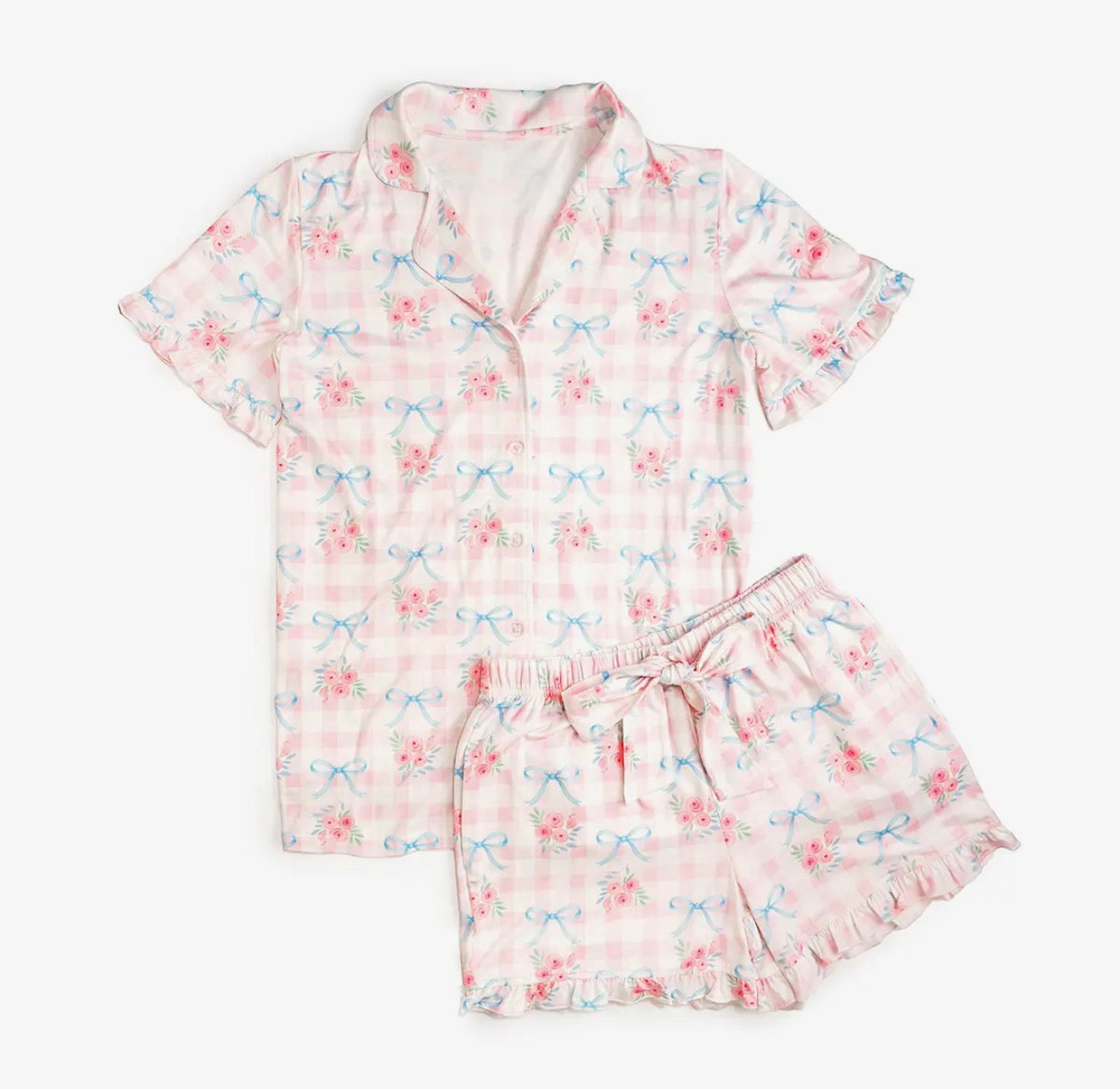 Sweet Wink | Gingham Trellis Women's Lounge Set