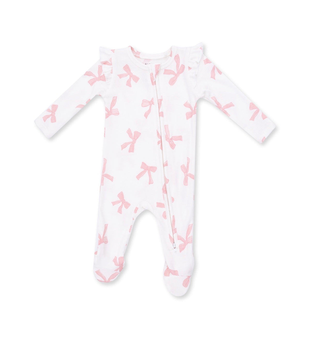 Angel Dear | Pretty Bows 2-Way Zipper Ruffle Footie