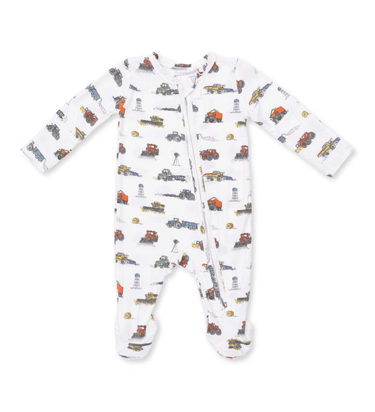 Angel Dear | Farm Machines 2-Way Zipper Footie