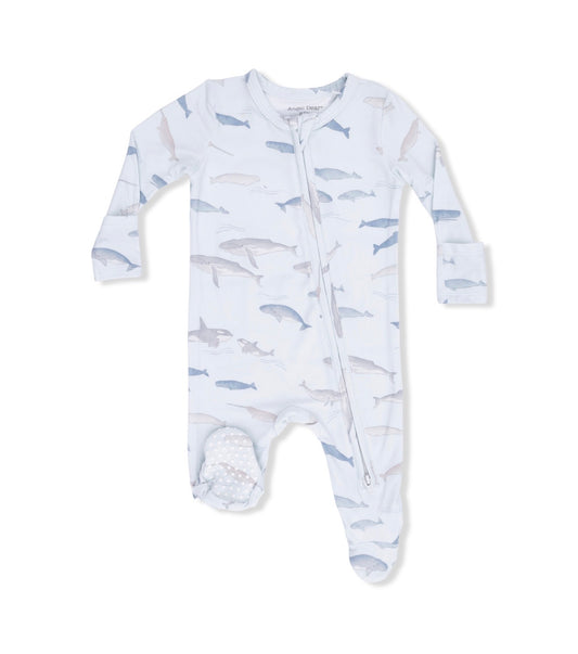 Angel Dear | Little Whales 2-Way Zipper Footie