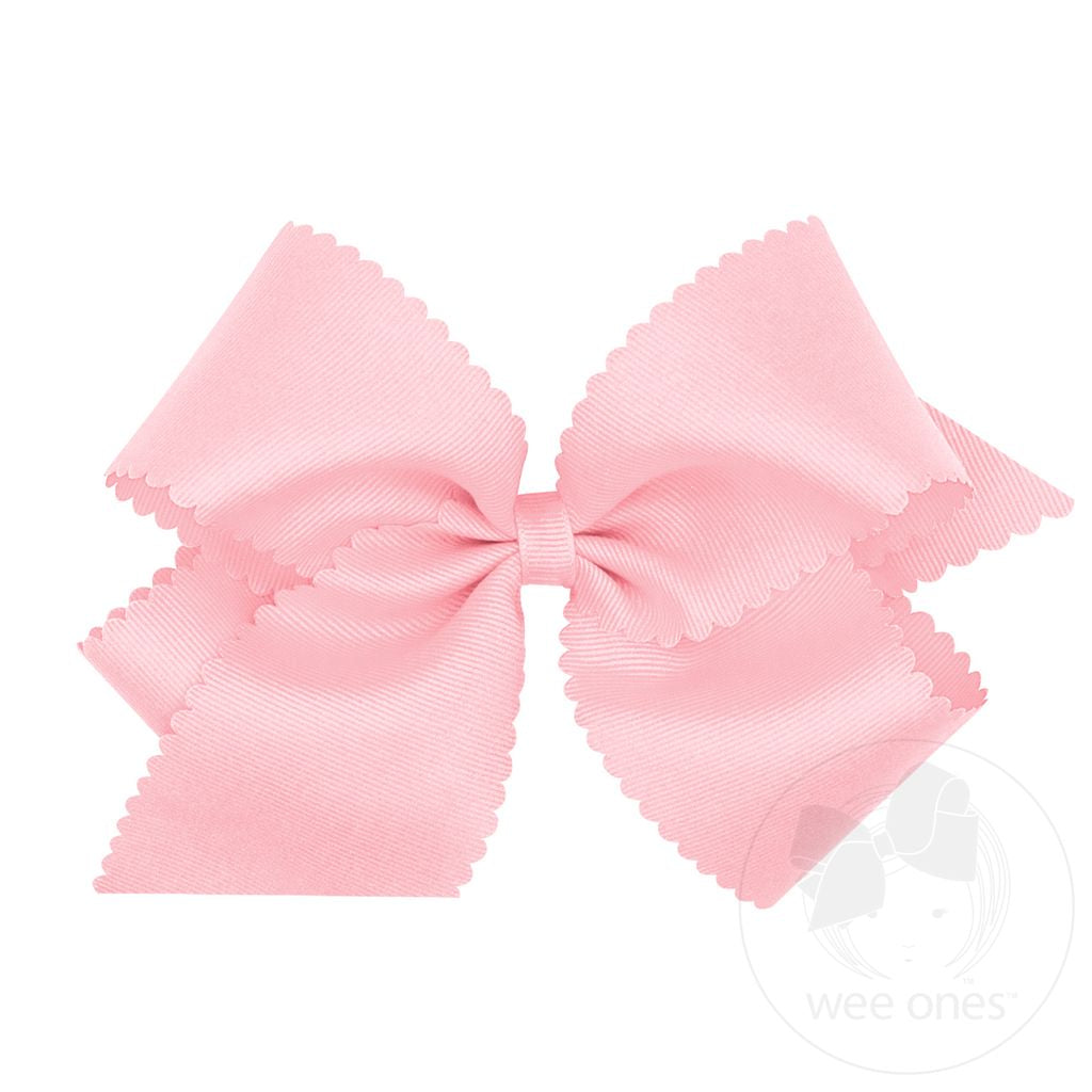 Wee Ones | King Grosgrain Scalloped Edge Bow