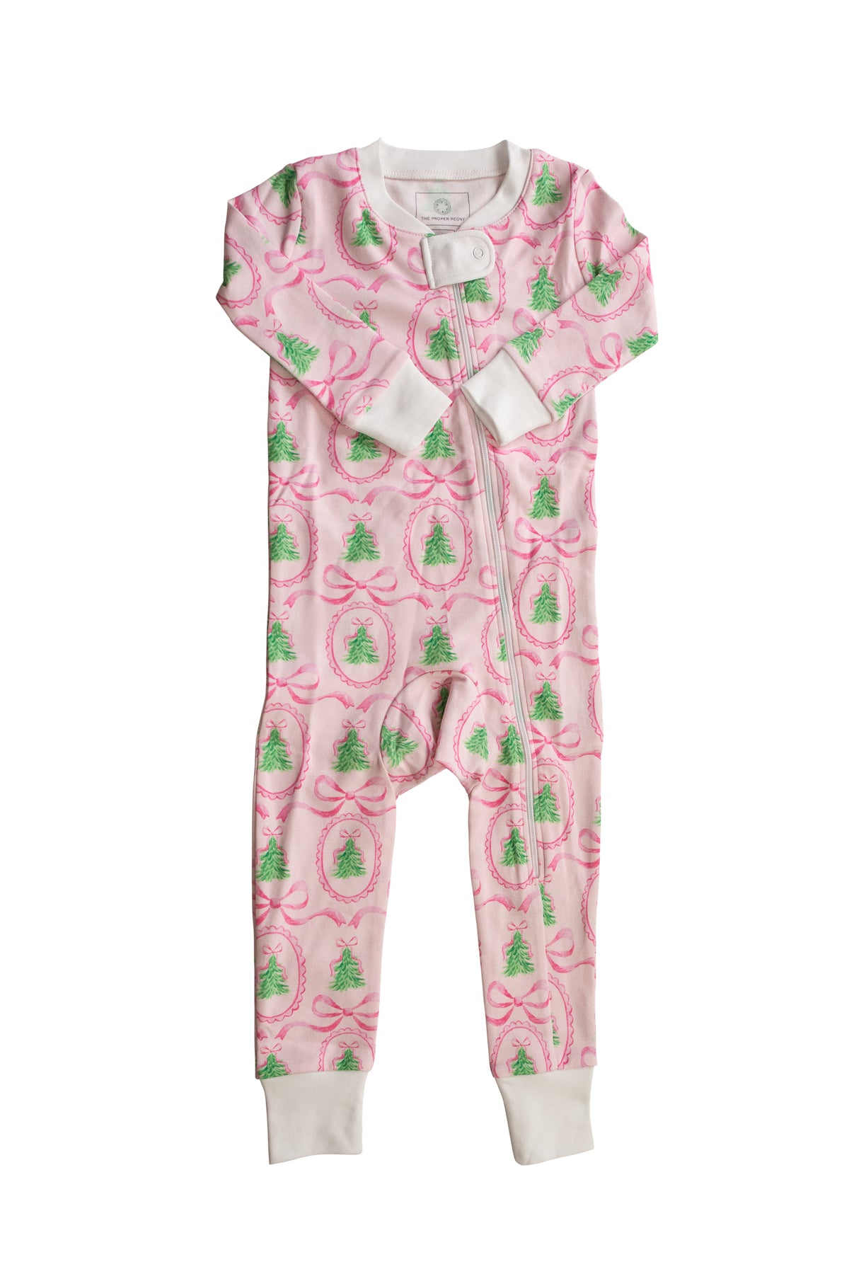Proper Peony | Pink Tannenbaum Zipper Pajama