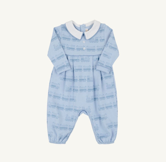 TBBC | Bradford Romper - Blue Choo Choos
