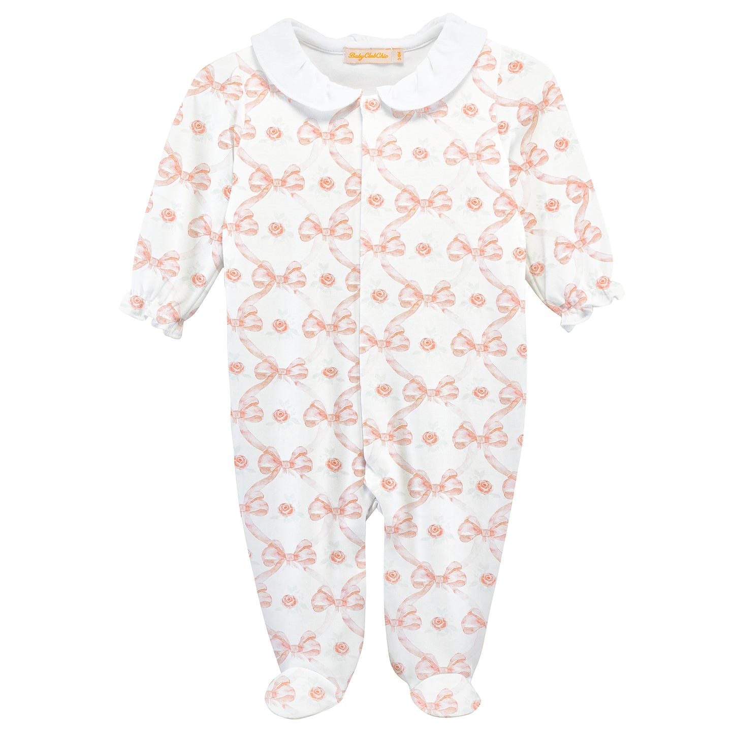 Baby Club Chic - Bows & Roses Footie