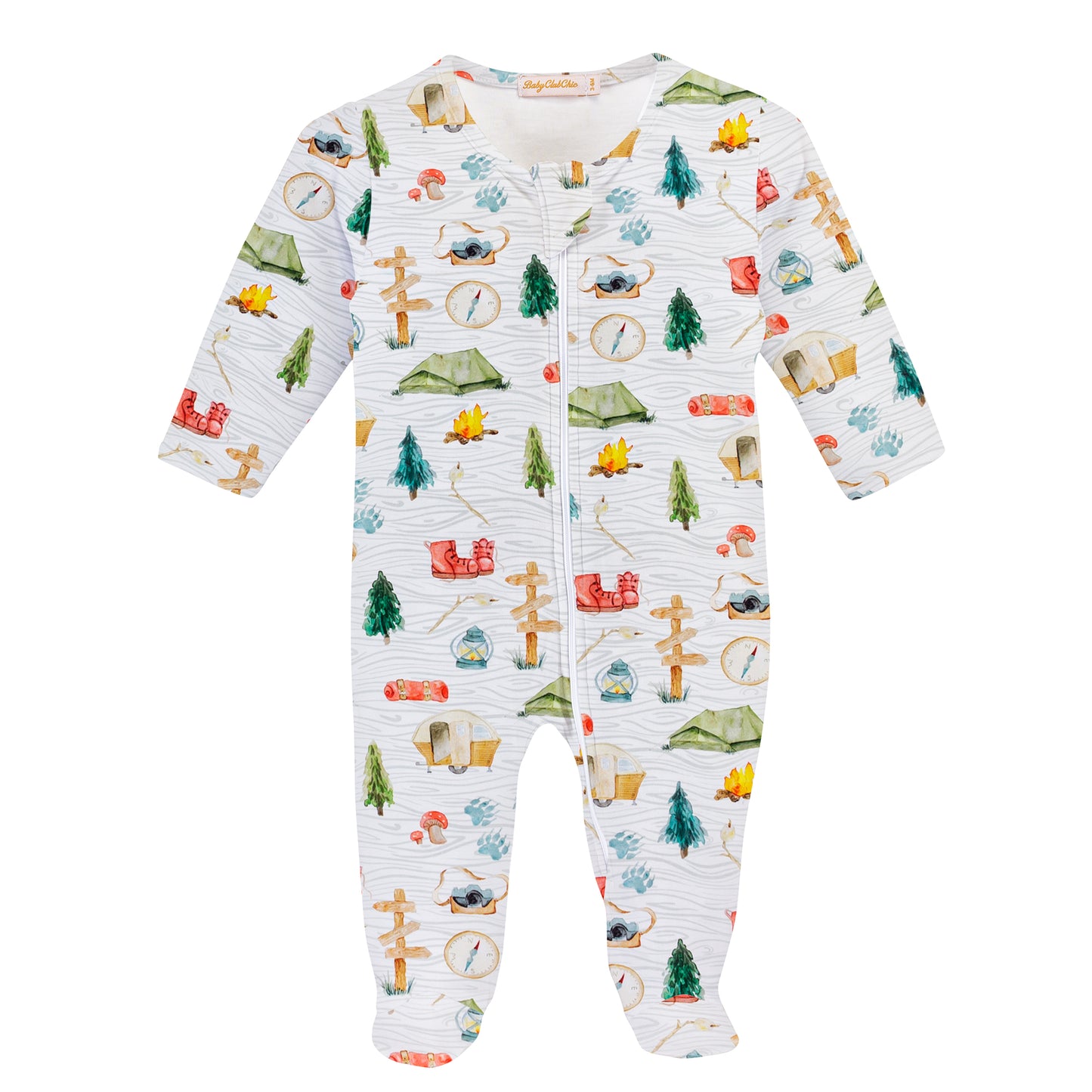 Baby Club Chic - Camping Zipped Footie
