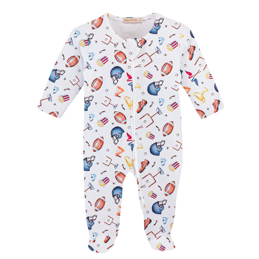 Baby Club Chic - American Football Zipped Footie