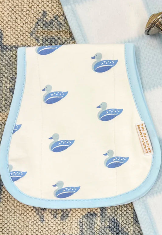 TBBC - Oopsie Daisy Burp Cloth - Merrimack Quack Quacks / Blue