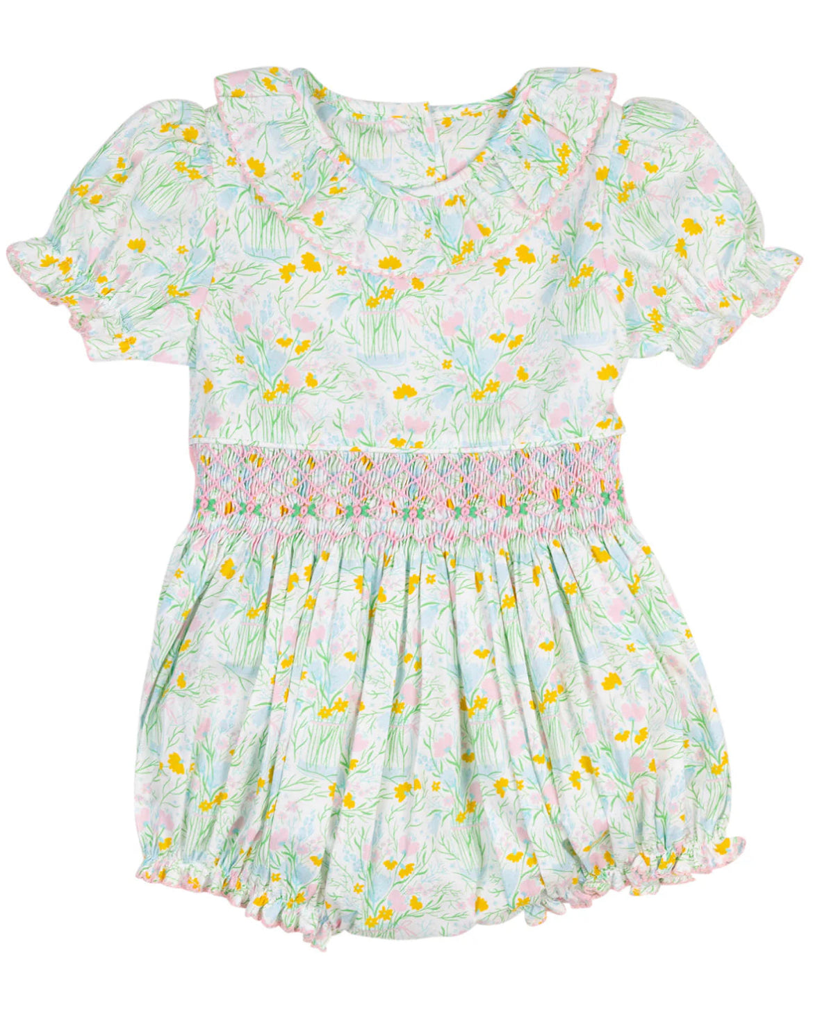 Smockingbird | Floral Bouquet Smocked Jenny Bubble