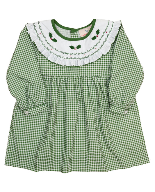 Smockingbird | Holly Smocked Green Checked Dress