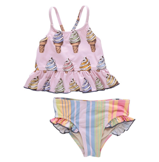 Pink Chicken | Girls Joy Tankini - Multi Soft Serve