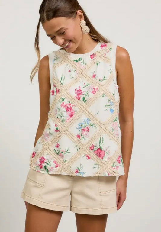 Lena Floral Patch Top