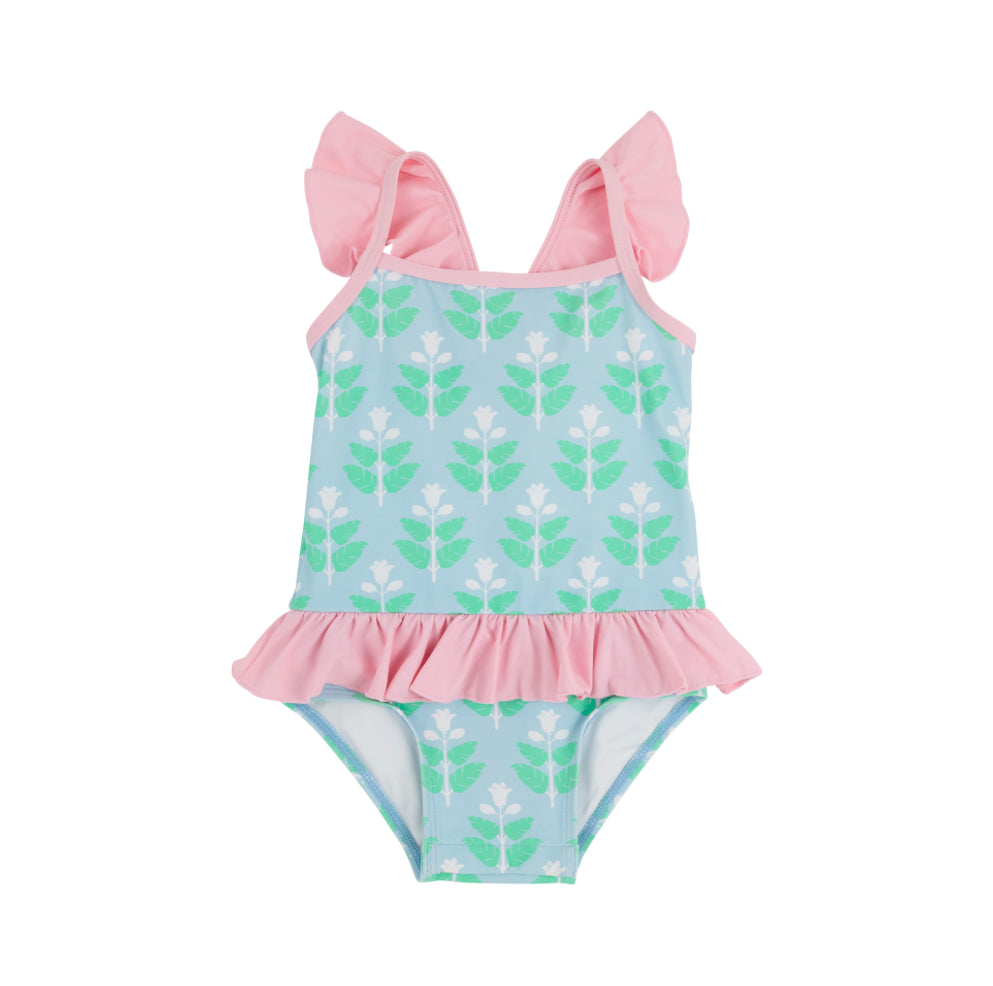 TBBC-St Lucia Swimsuit Hanover Hand Block/Pink Beach Pink Trim