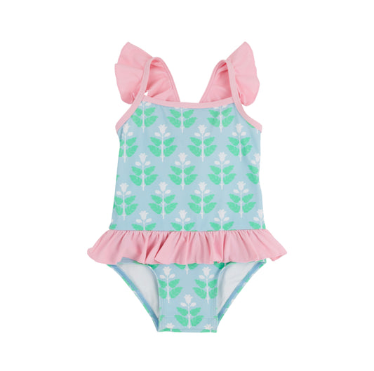 TBBC-St Lucia Swimsuit Hanover Hand Block/Pink Beach Pink Trim