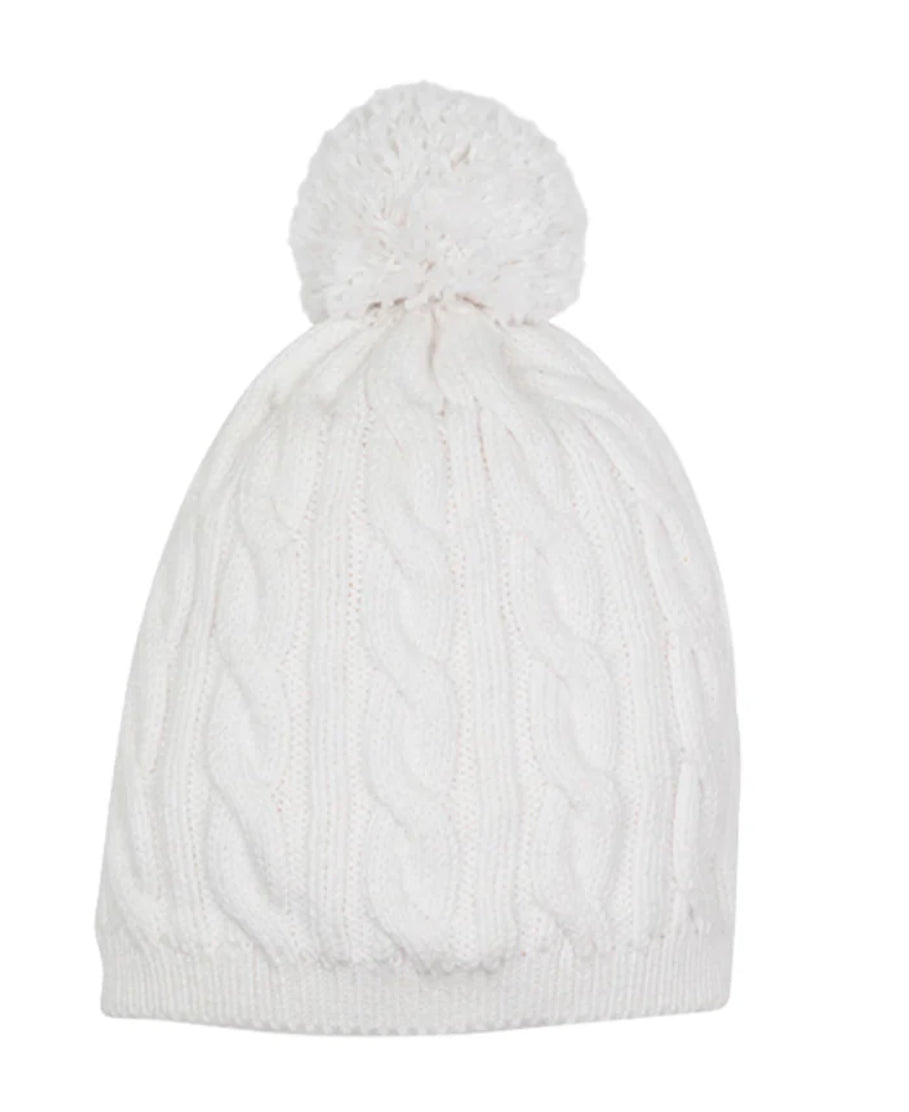 TBBC - collin's cable knit hat - palmetto pearl