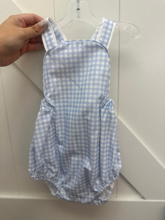 Sophie & Lucas | Blue Gingham Boys Bubble