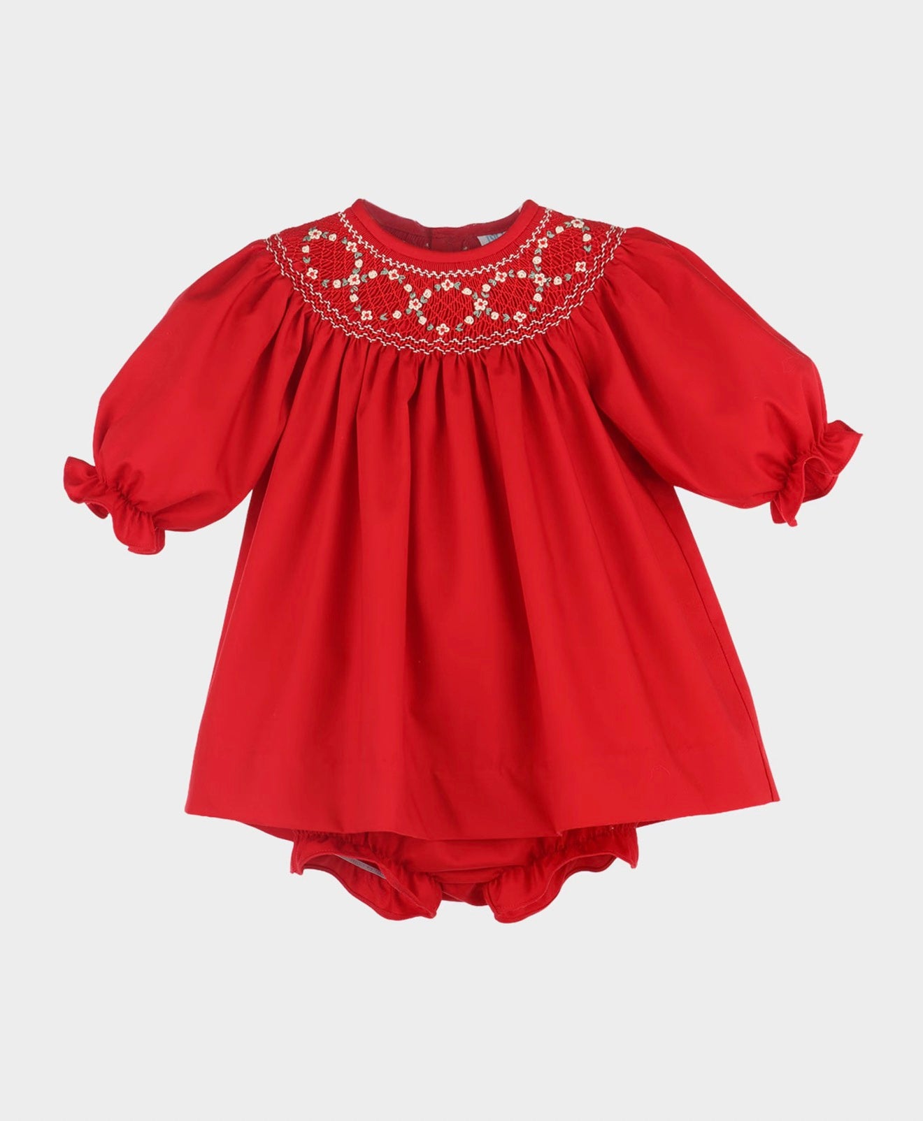 Luli & Me | Classic Smocked Bishop Bloomer Set + Bonnett