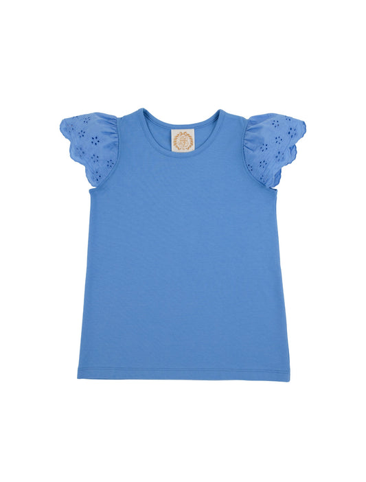 TBBC | Ellen's Eyelet Top - Barbados Blue